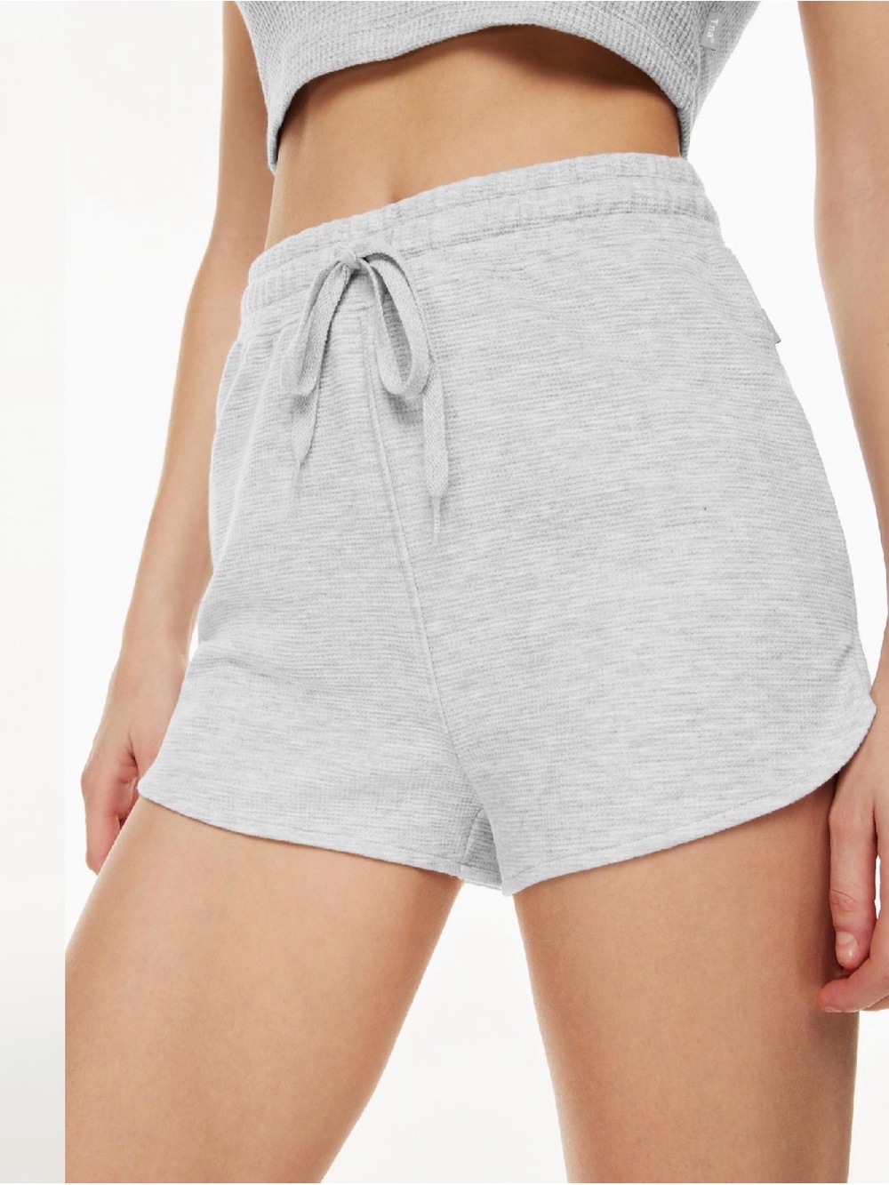 TNA waffle drawstring micro shorts